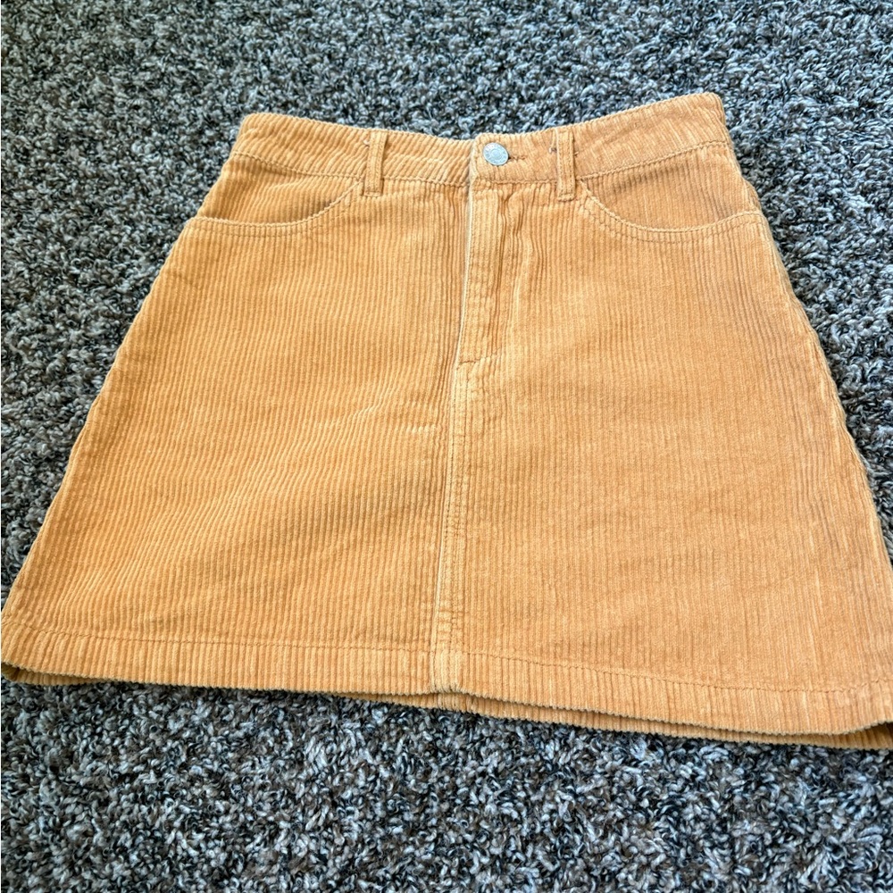 Forever 21 Corduroy Mini Skirt in Tan